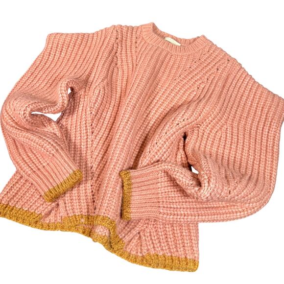Ulla Johnson Lorena Alpaca Chunky Knit Sweater Pink Rosewood- Size M Cozy Luxe - Picture 4 of 16